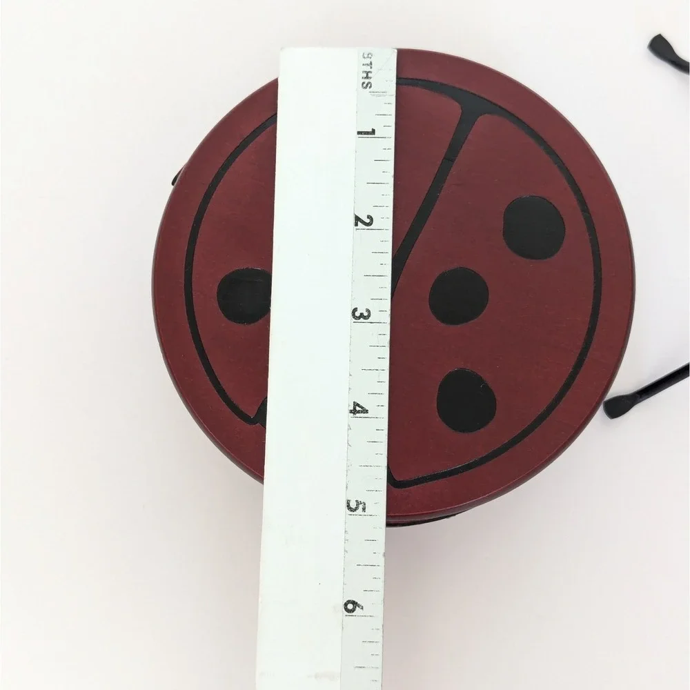 Longaberger Collectors Club 2009 Little Ladybug Basket w/ Lid, Legs, Tag